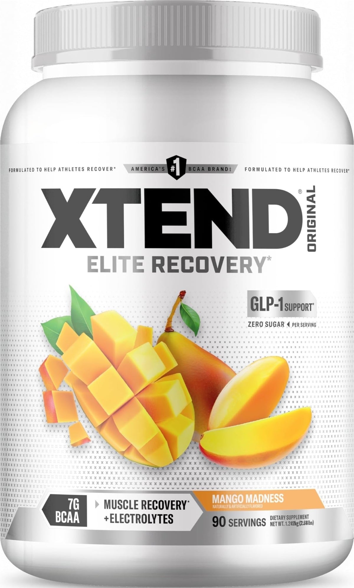 Xtend Poudre BCAA Mango Madness 1370g vue de face