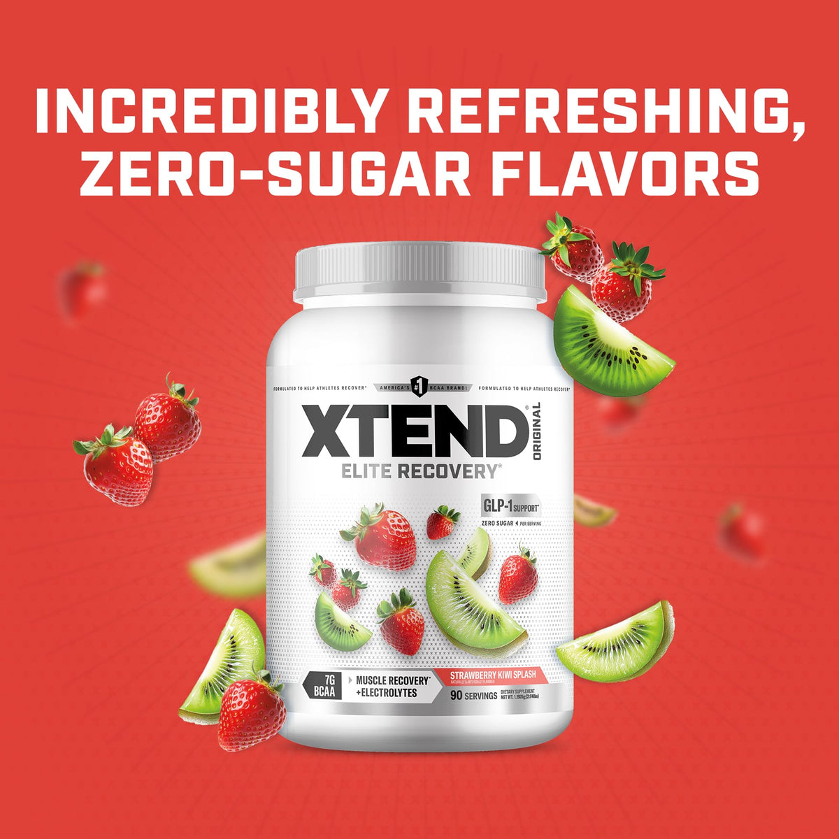 Xtend Poudre BCAA Original 1352g vue arrière avec ingrédients