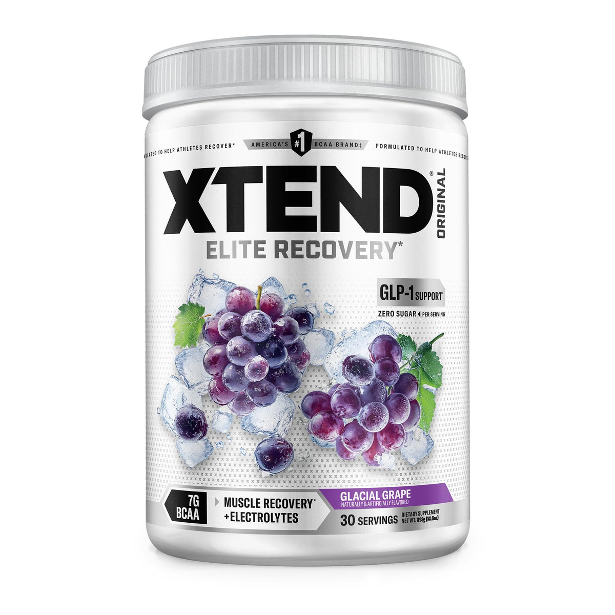 Xtend Poudre BCAA Original 30 Portions saveur raisin glaciaire vue de face