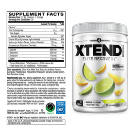 Xtend Poudre BCAA Original Citron Vert 30 Portions étiquette