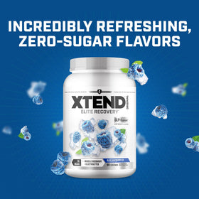 Xtend Poudre BCAA Original Framboise Bleue, en utilisation pendant un entraînement