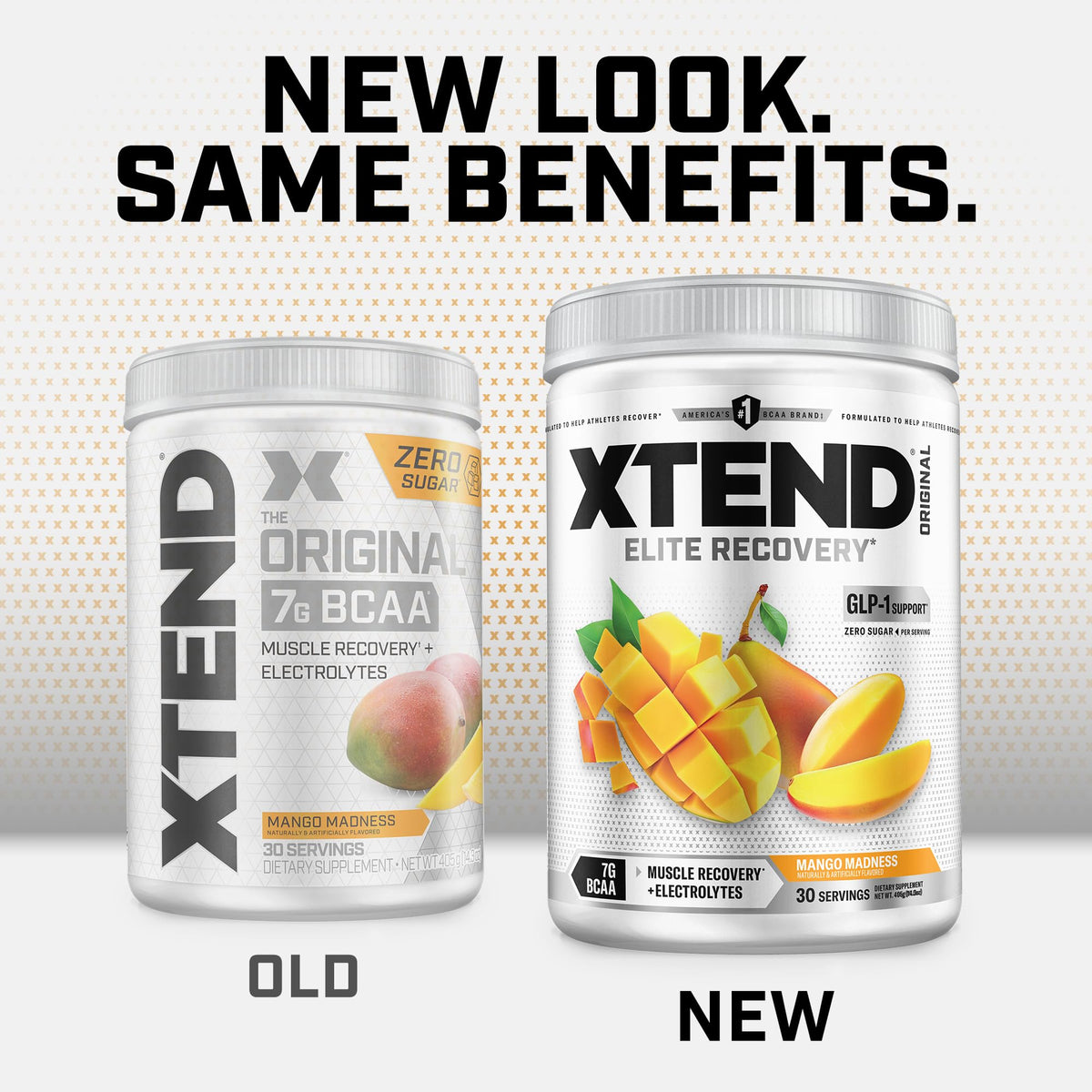 Xtend Poudre BCAA Original Mangue en poudre dans un verre