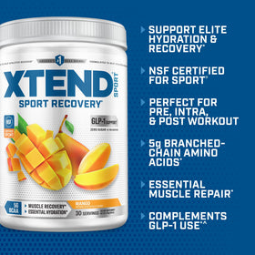 Xtend Poudre BCAA Sport 358g saveur mangue en poudre