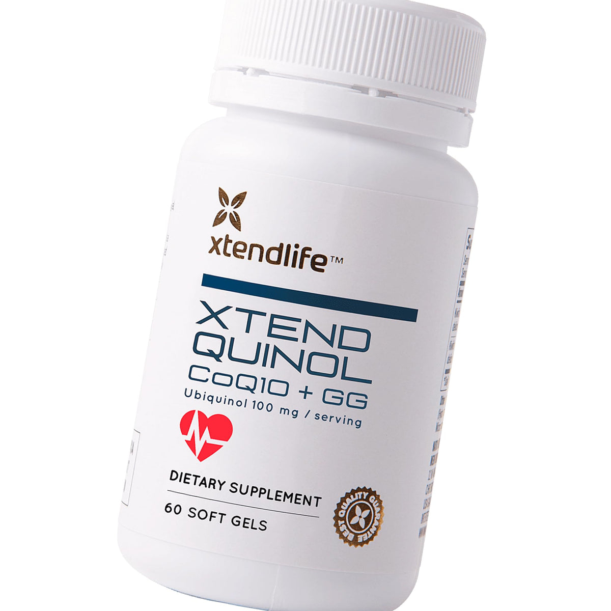 Xtendlife Ubiquinol CoQ10 gélule sur une surface blanche