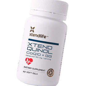 Xtendlife Ubiquinol CoQ10 gélule sur une surface blanche