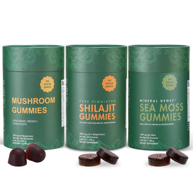 Xuore complément alimentaire shilajit algues marines gummies champignons vue de face