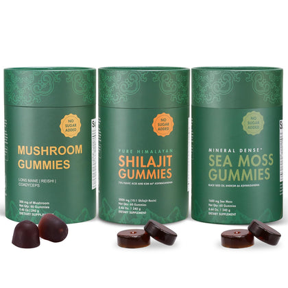 Xuore complément alimentaire shilajit algues marines gummies champignons vue de face