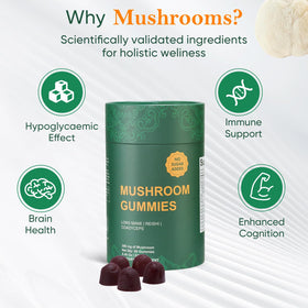 Xuore supplément avec champignons et herbes sur une table