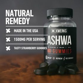 Xwerks Gummies Ashwagandha emballage et informations nutritionnelles