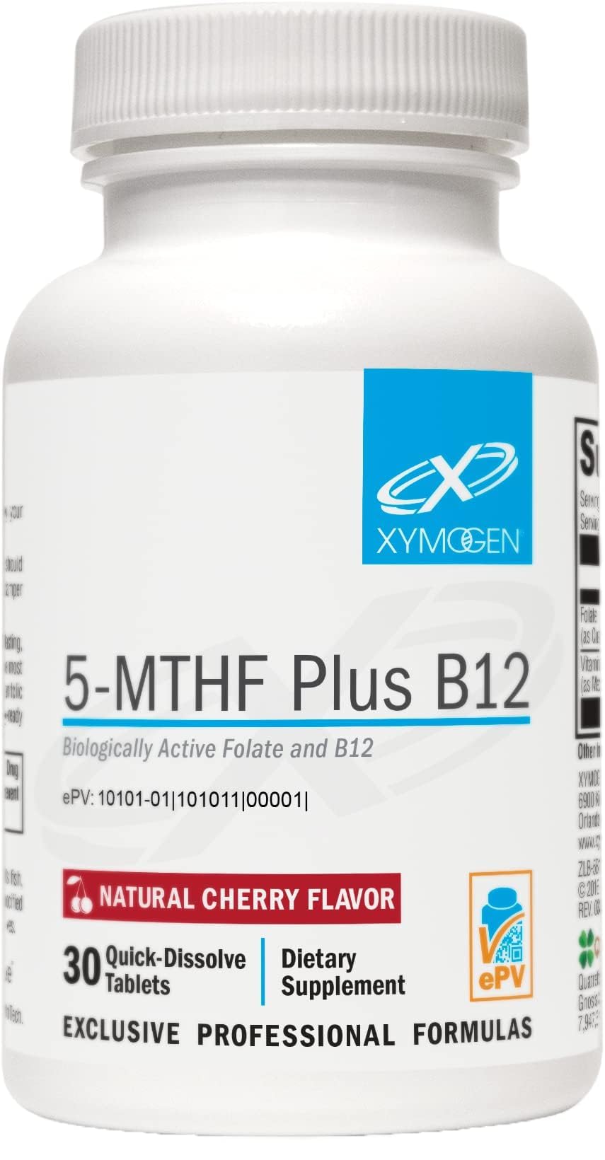 XYMOGEN 5-MTHF Plus B12 comprimés cerise vue de face