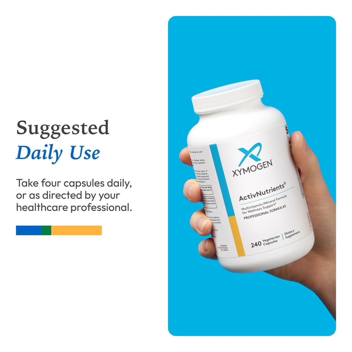 XYMOGEN ActivNutrients arrière de la boîte avec informations