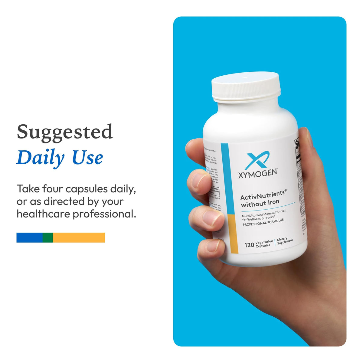 XYMOGEN ActivNutrients sans fer sur un fond neutre