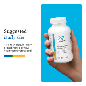 XYMOGEN ActivNutrients sans fer sur un fond neutre