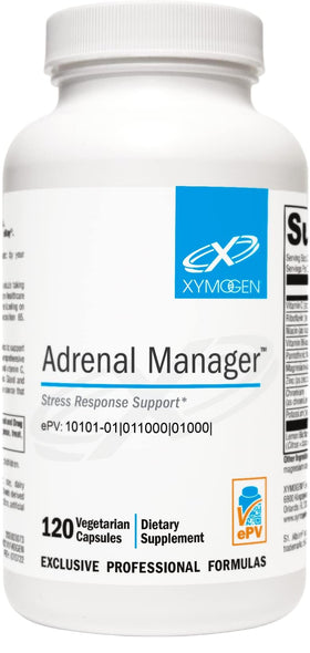 XYMOGEN Adrenal Manager 120 capsules boîte vue de face