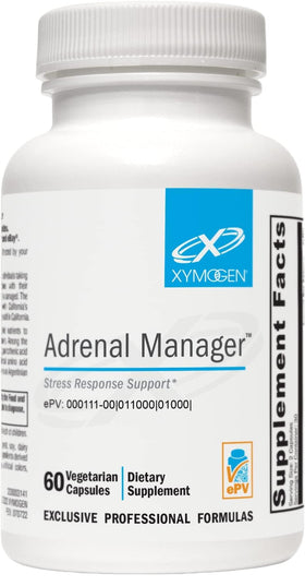 XYMOGEN Adrenal Manager 60 capsules vue de face avec étiquette