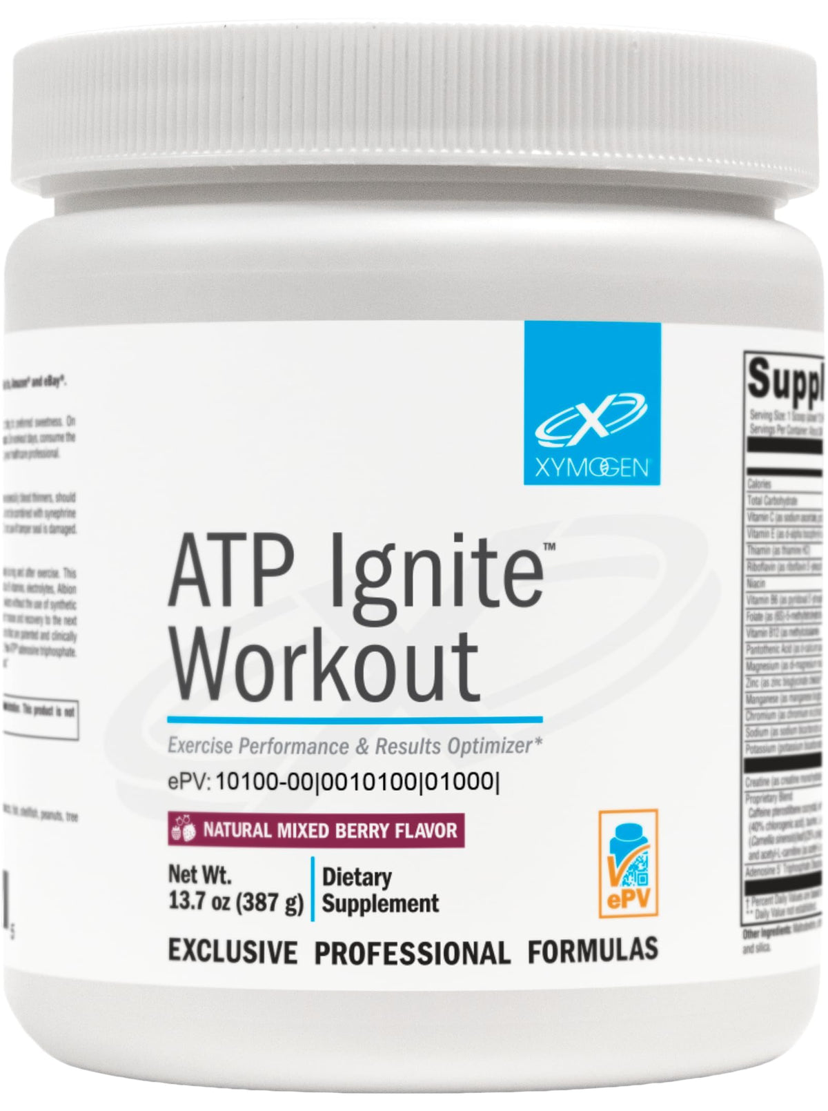 XYMOGEN ATP Ignite Workout 30 Servings Mélange de Baies - vue de face