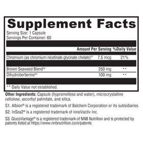 XYMOGEN Berberine ES-5 60 Capsules - vue arrière de l'emballage