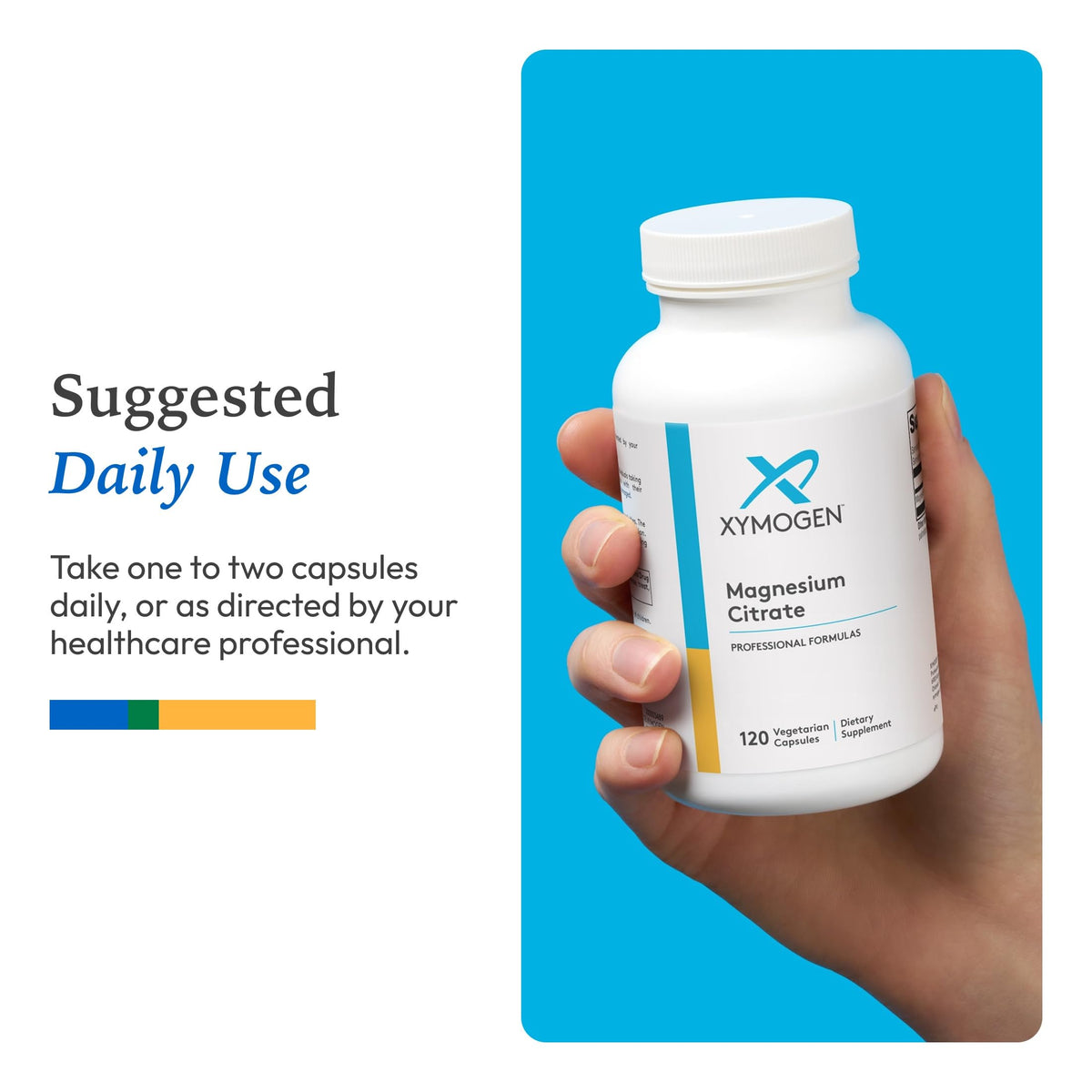 XYMOGEN Citrate de Magnésium 120 Capsules - prise de capsules