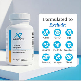 XYMOGEN CoQmax Ubiquinol gélules molles sur une table