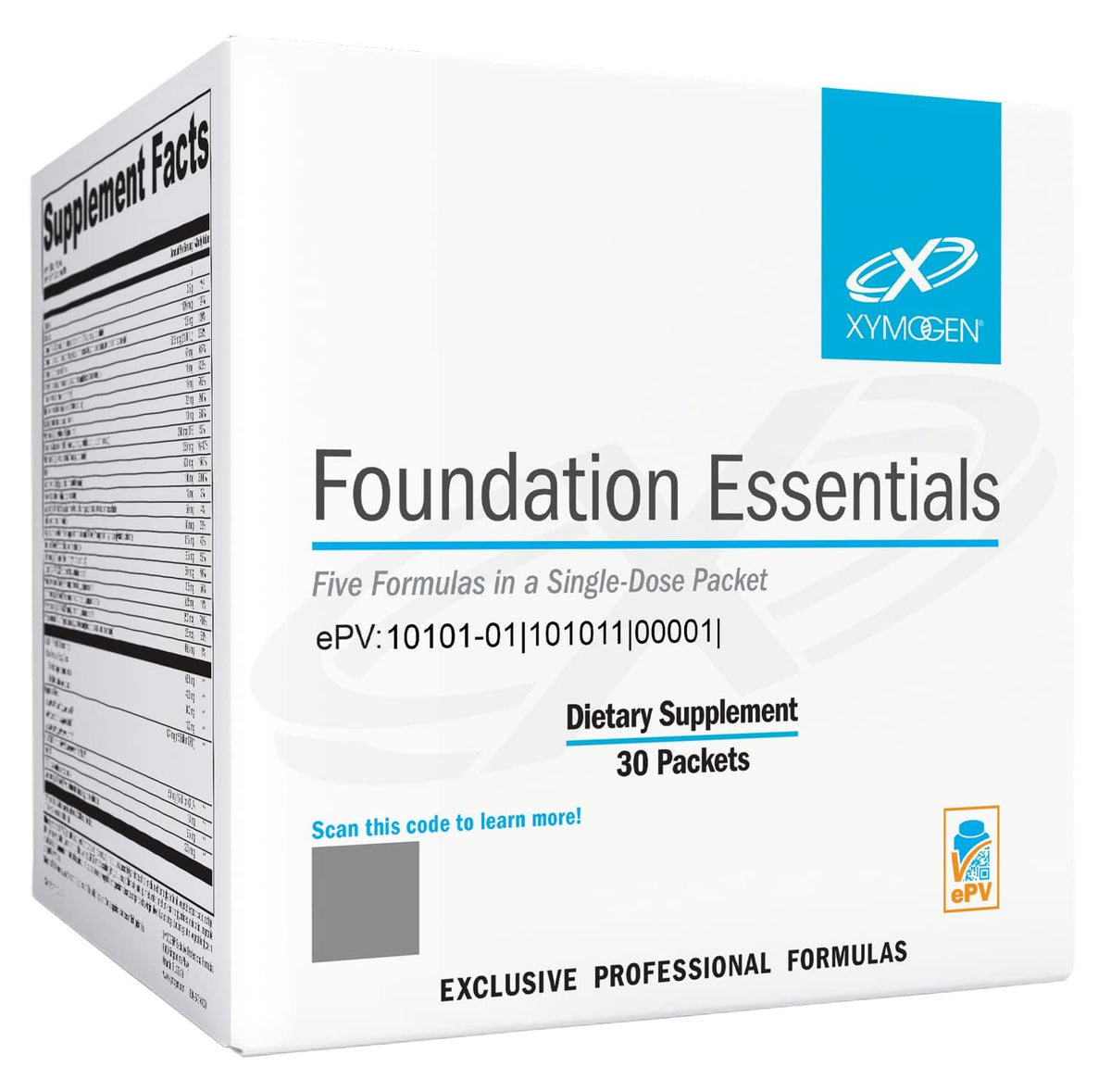 XYMOGEN Foundation Essentials 30 sachets en vue de face