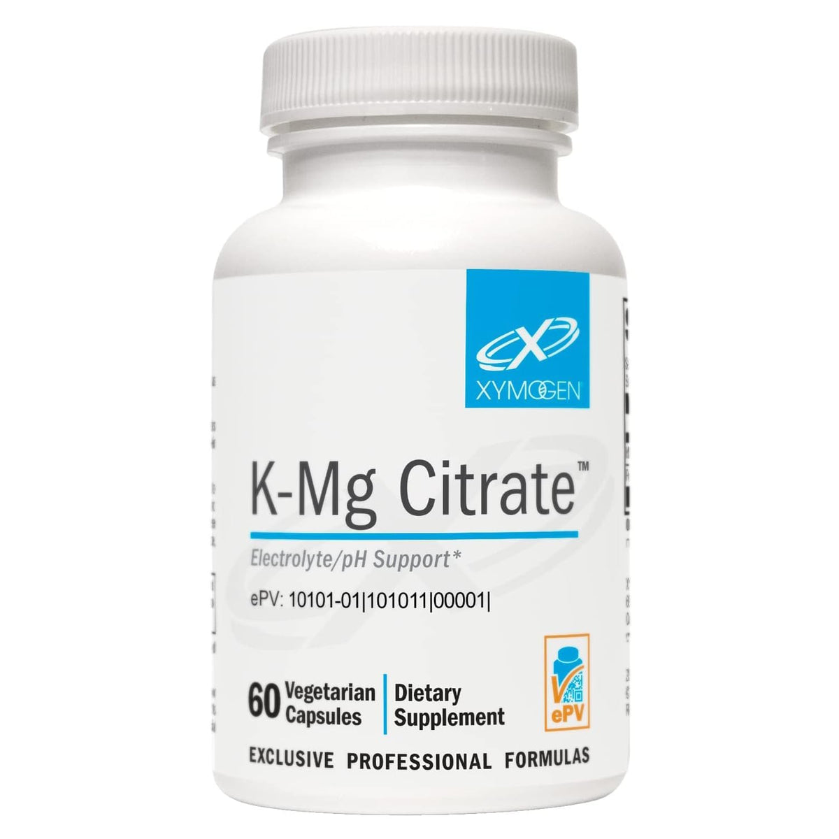 XYMOGEN K-Mg Citrate 60 capsules vue de face avec étiquette