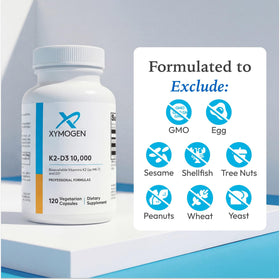 XYMOGEN K2-D3 10000, capsules dans un verre d'eau