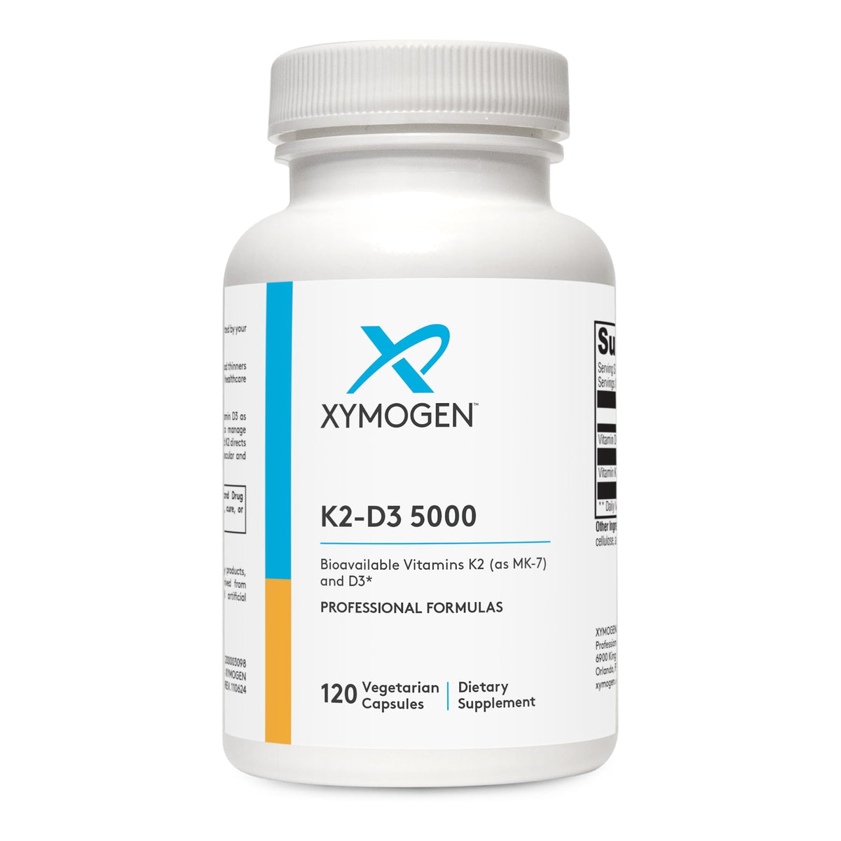 XYMOGEN K2-D3 5000 capsules 120 unités vue de face