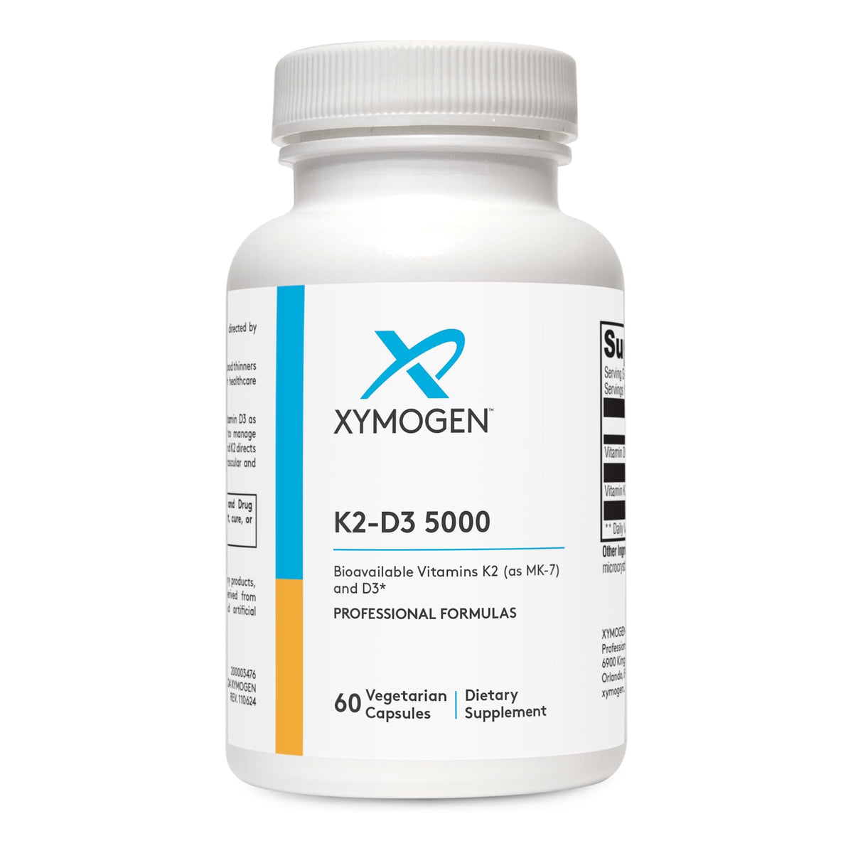 XYMOGEN K2-D3 5000 Capsules 60 unités vue de face