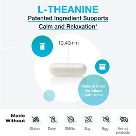 XYMOGEN L-Theanine 120 capsules avec un verre d'eau