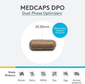 XYMOGEN MedCaps DPO, capsules sur une surface
