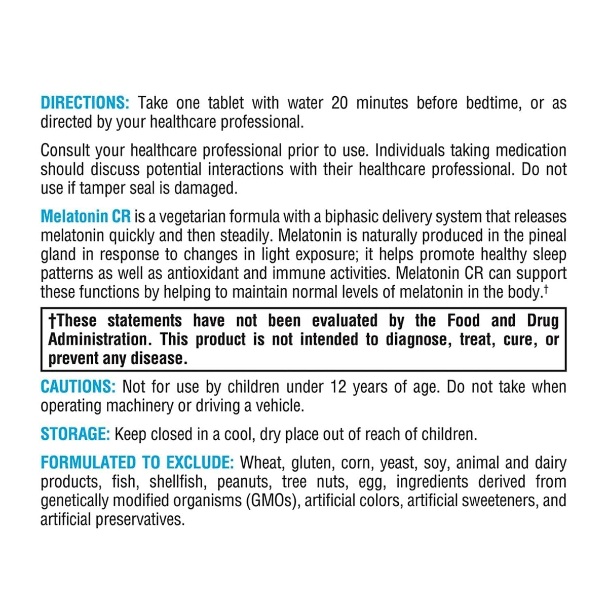 XYMOGEN Melatonin CR, comprimés sur une table avec un verre d'eau