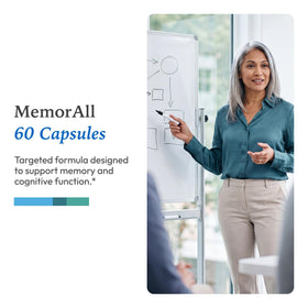 XYMOGEN MemorAll 60 capsules à côté d'une tasse de café