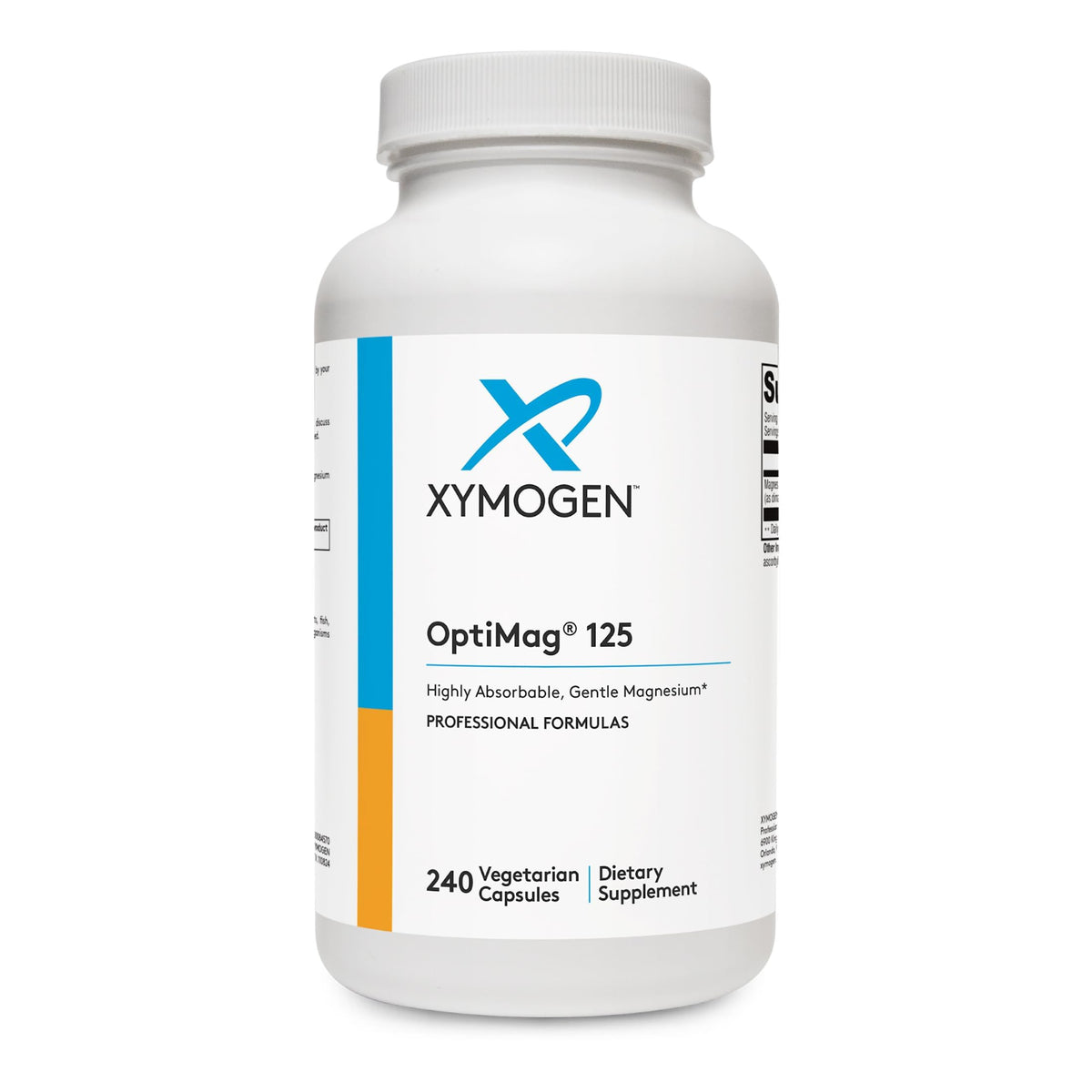 XYMOGEN OptiMag 125 240 Capsules vue avant avec étiquette