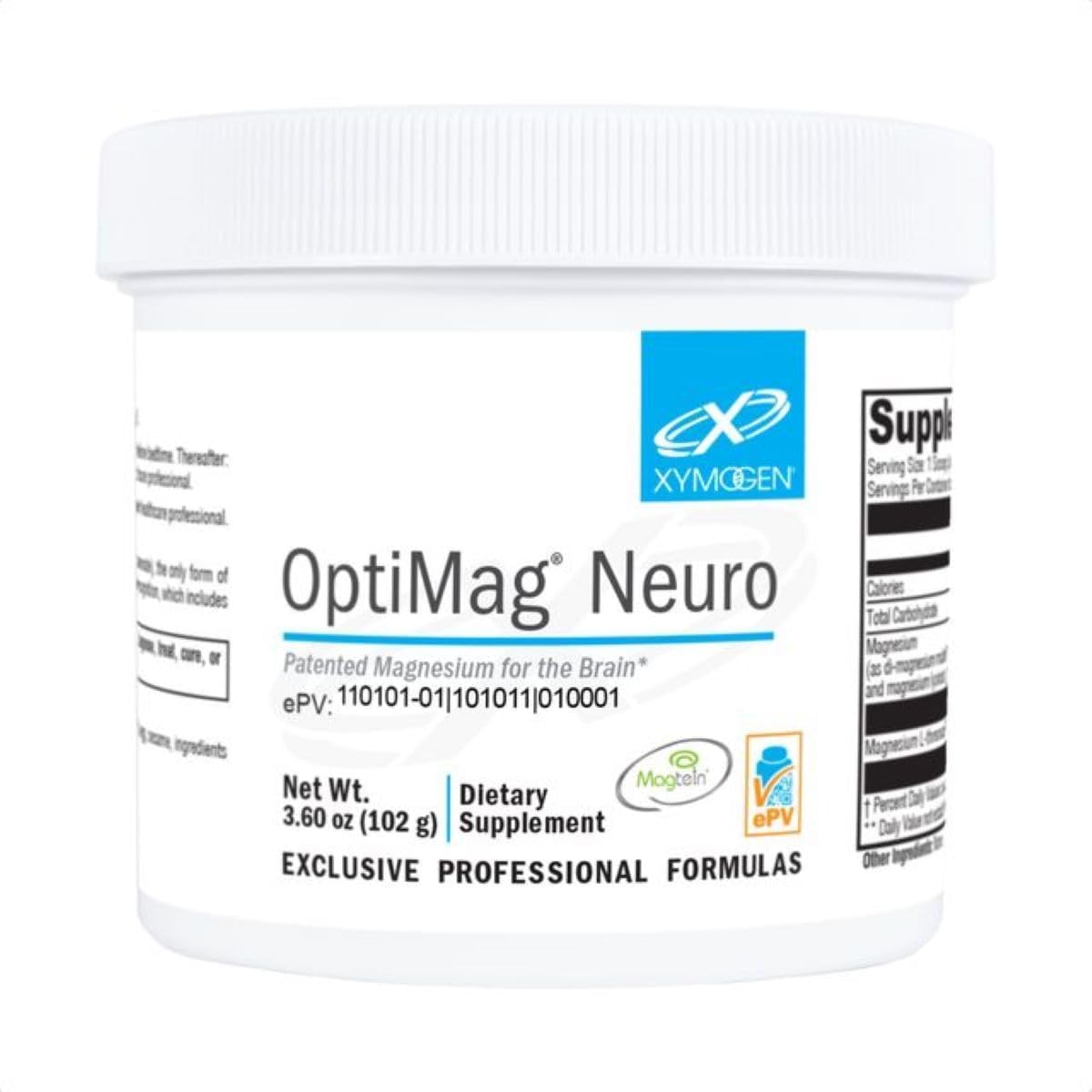 XYMOGEN OptiMag Neuro Poudre de Magnésium 150g vue de face