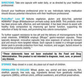 XYMOGEN ProbioMax Lean sur une table avec d'autres compléments