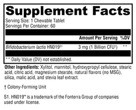 XYMOGEN ProbioMax Oral avec des fruits frais en arrière-plan