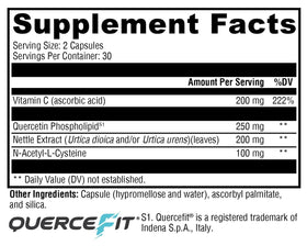 XYMOGEN Quercetin 20× Plus - étiquette du produit