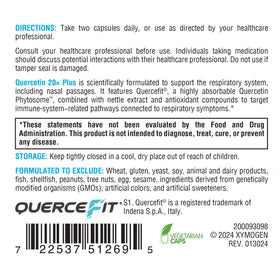 XYMOGEN Quercetin 20× Plus - vue latérale de la bouteille