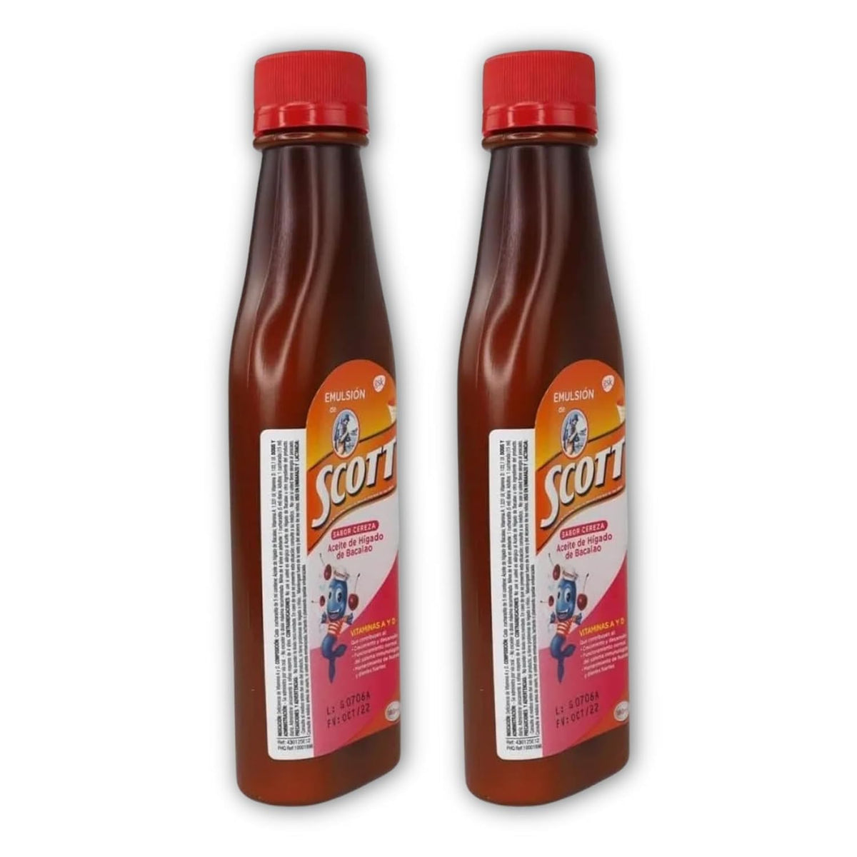 Yahve Emulsion de Scott huile de foie de morue 180 ml arrière