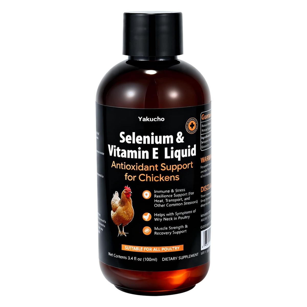 Yakucho E+S Formule Vitalité Volaille 130g, présentation avec des volailles