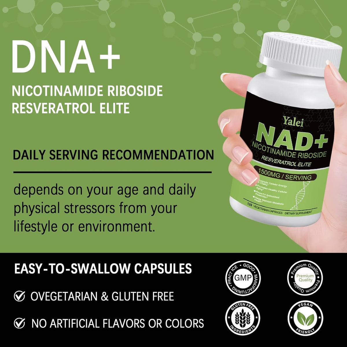 Yalei Resvératrol 1500mg avec ingrédients naturels