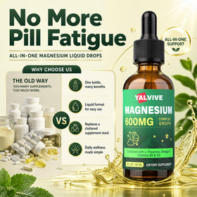 Yalvive Gouttes Liquides de Magnésium Glycinate ingrédients
