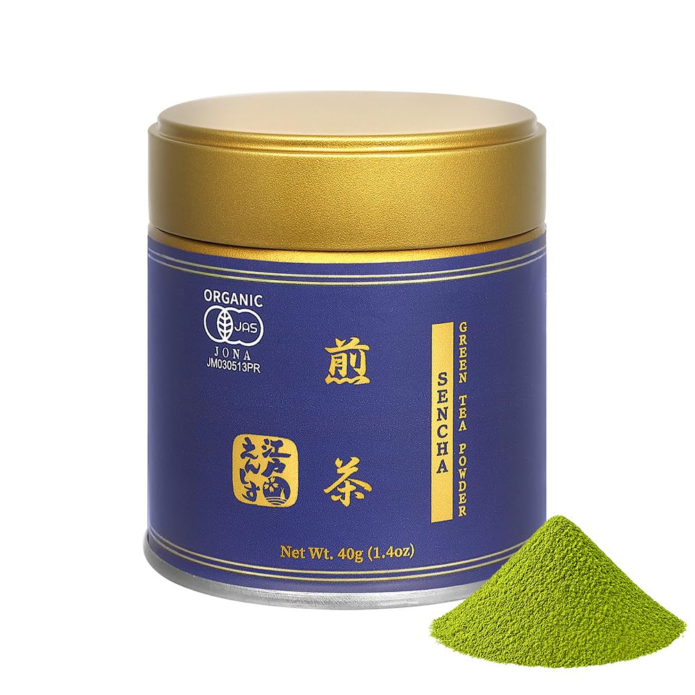 YEDOENSIS Sencha thé vert bio en poudre 80g vue avant