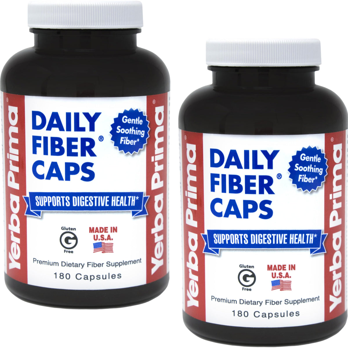 Yerba Prima Daily Fiber Formula 180 gélules vue de face
