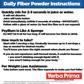 Yerba Prima Daily Fiber Formula Poudre Non Aromatisée 566 g en préparation