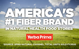 Yerba Prima Fiber Plus Senna Capsules 180 Count flacon ouvert avec capsules