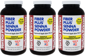 Yerba Prima Fiber Plus Senna Poudre 12 oz Pack de 3 vue de face