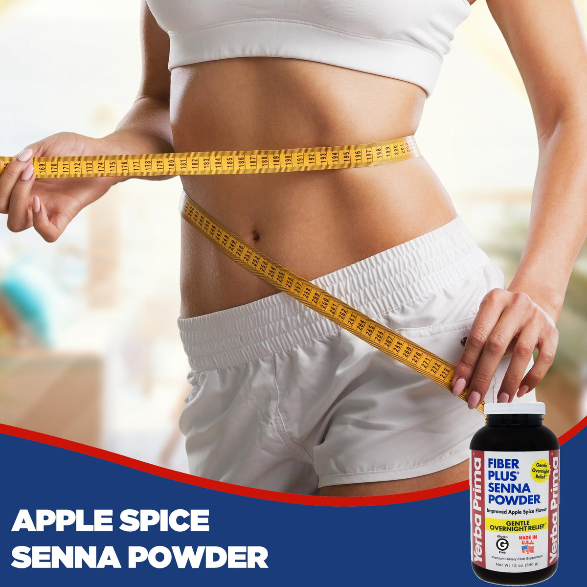 Yerba Prima Fiber Plus Senna Poudre 340g avec cuillère doseuse