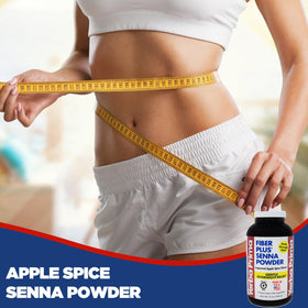 Yerba Prima Fiber Plus Senna Poudre 340g Saveur Pomme Épice avec cuillère