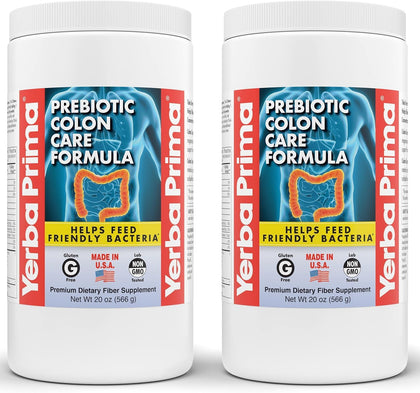Yerba Prima Formule Prébiotique de Soin du Colon 20 oz Poudre vue avant